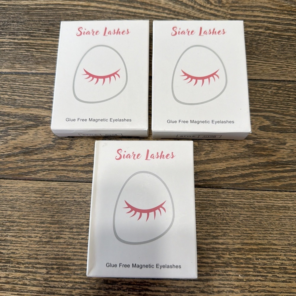Siare glue free magnetic lashes, black, brand new 3 packs; Fuller + natural NEW!